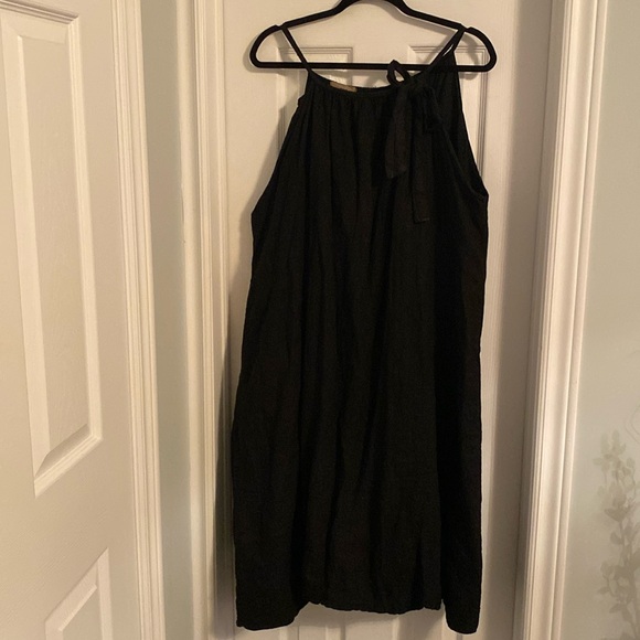 Linen Bubble Dress-3X - Picture 1 of 9